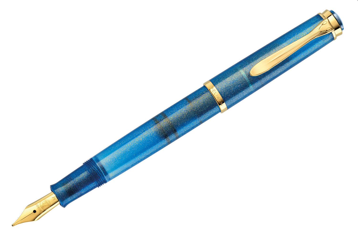 Pelikan M200 Fountain Pen - Golden Lapis (Special Edition)