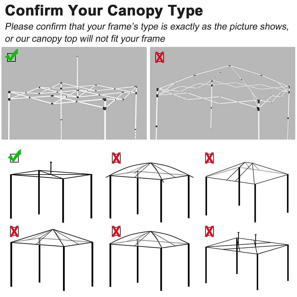 Yescom Waterproof Pop Up Canopy Top Replacement