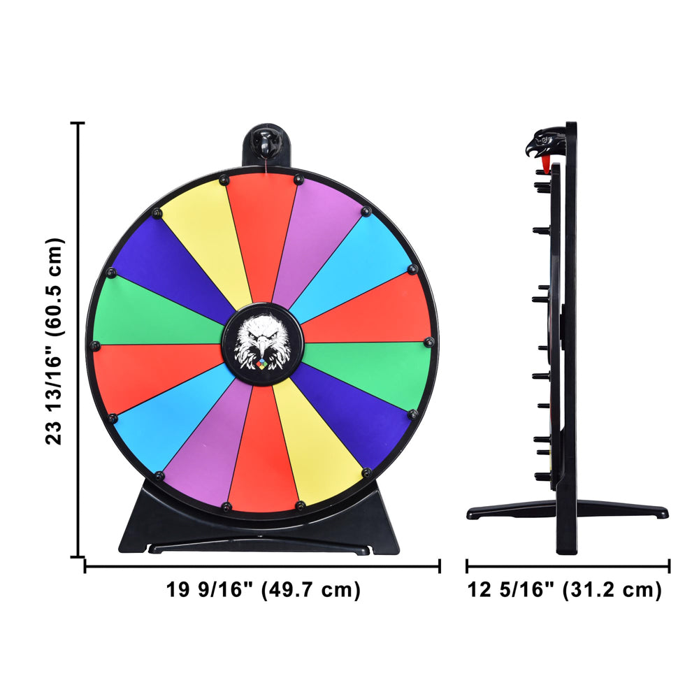 WinSpin 20 Prize Wheel Tabletop Lay Flat with Bald Eagle