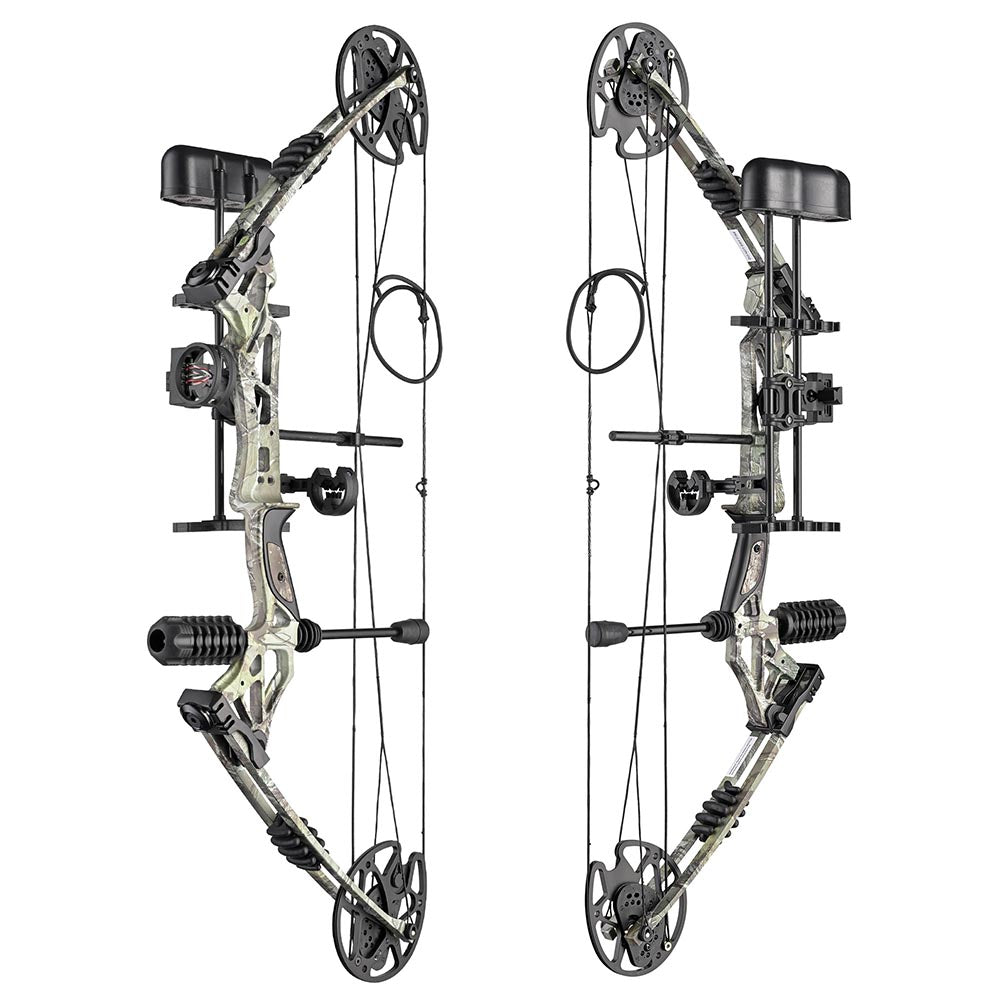 Yescom Archery Compound Bow Kit & 12 Carbon Arrows Fishing Bow