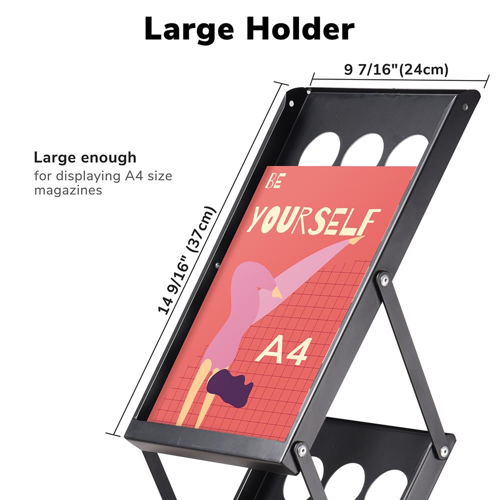 Yescom Collapsible Literature Rack Display Stand 4 Pocket w/ Bag