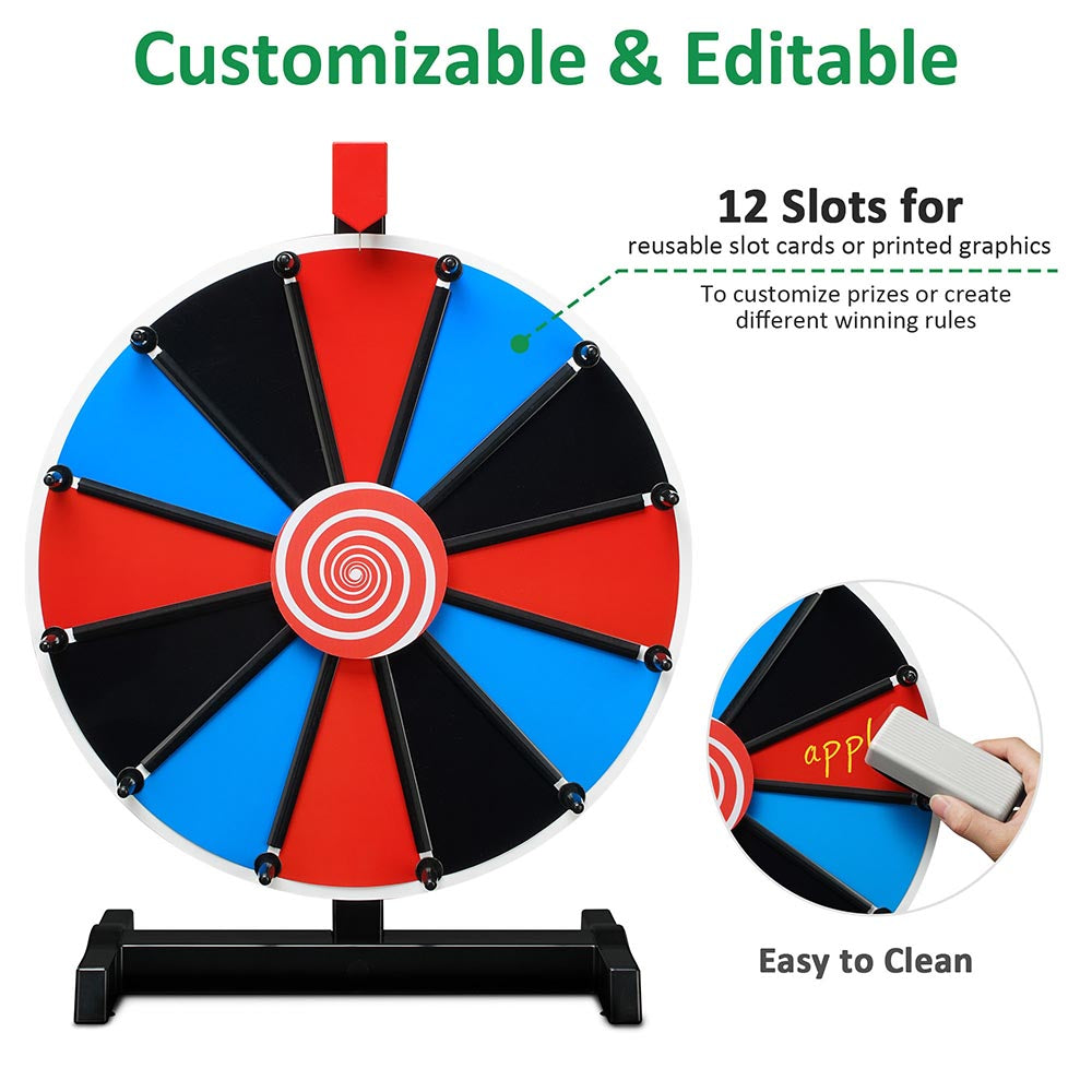 WinSpin 15 Prize Wheel Tabletop Floor Stand 12-Slot