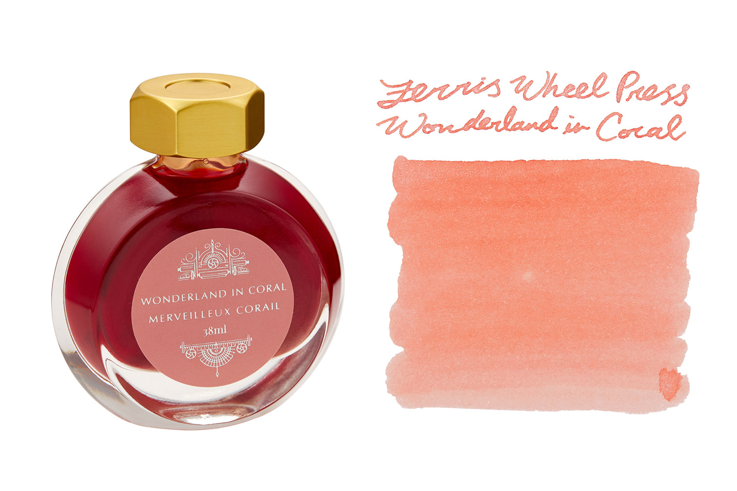 Ferris Wheel Press Wonderland in Coral - 38ml Bottled Ink