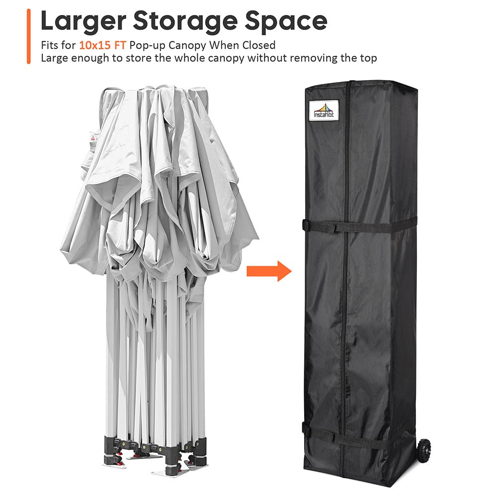 InstaHibit Canopy Storage Bag w/ Wheels 15x11x64 for 10x15