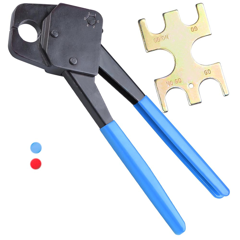 Yescom 3/4 Copper Pex Crimp Tool Ring Crimper with Gauge