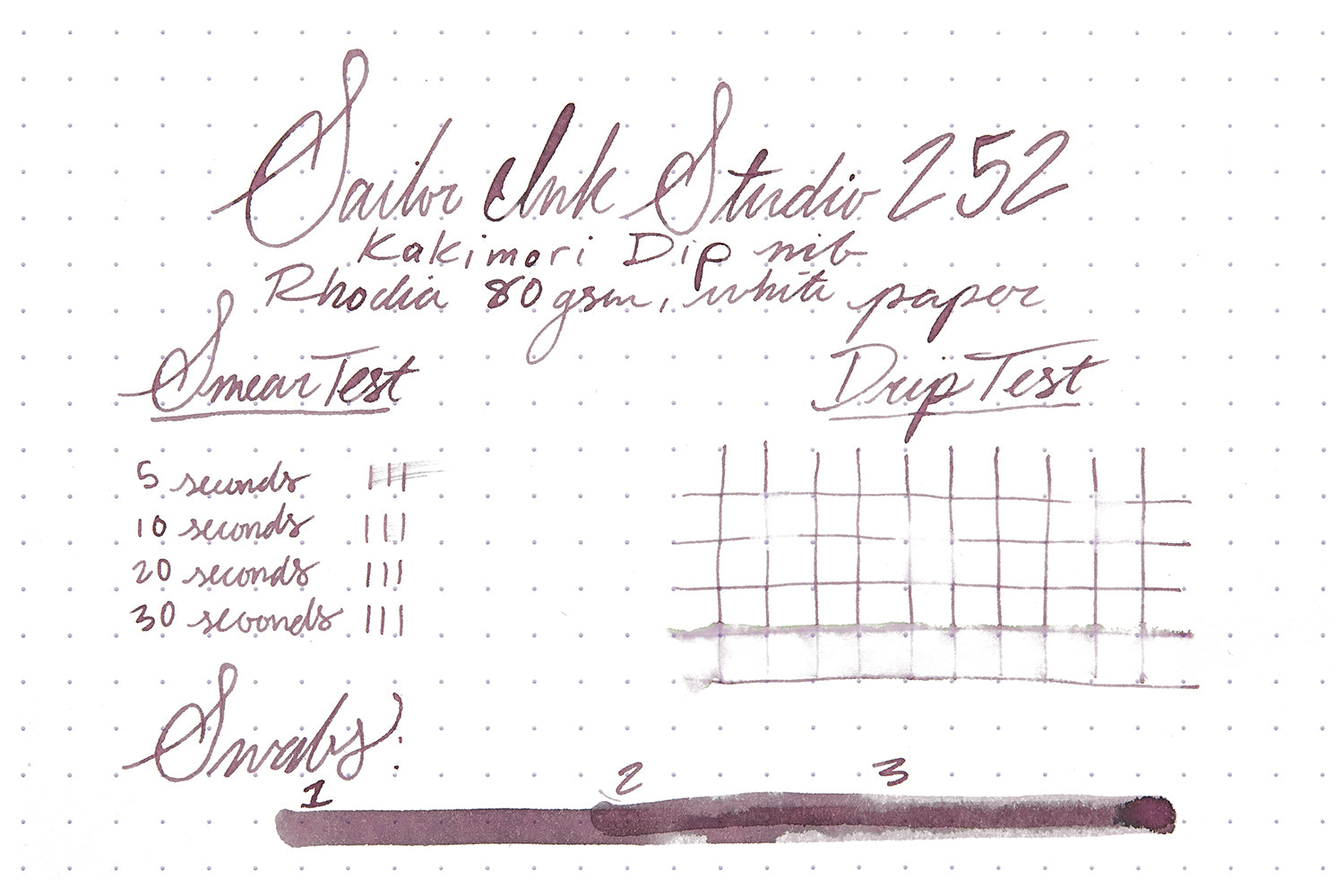 Sailor Ink Studio 252 - Ink Sample