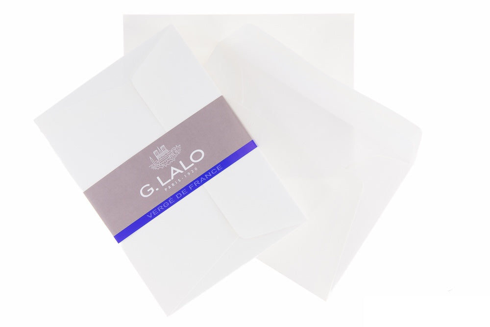 G. Lalo Vergé de France Small Envelopes - White