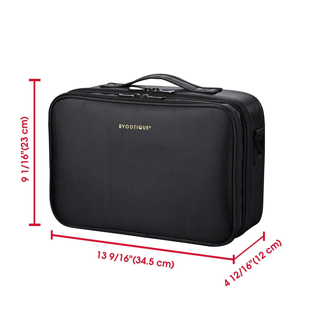 Byootique Portable Oxford Makeup Artist Soft Train Bag Case 13x9x4