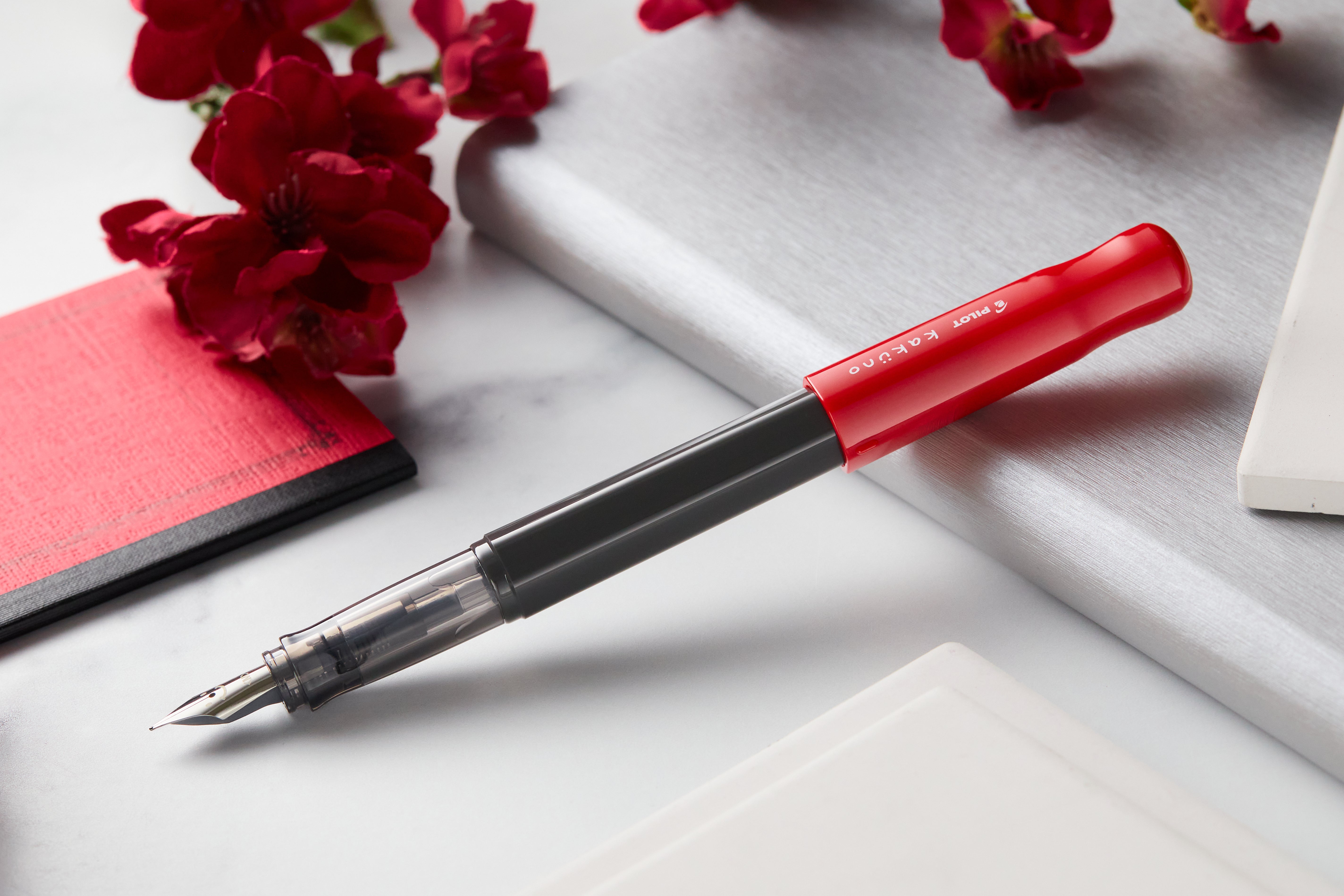 Pilot Kakuno Fountain Pen - Red/Gray