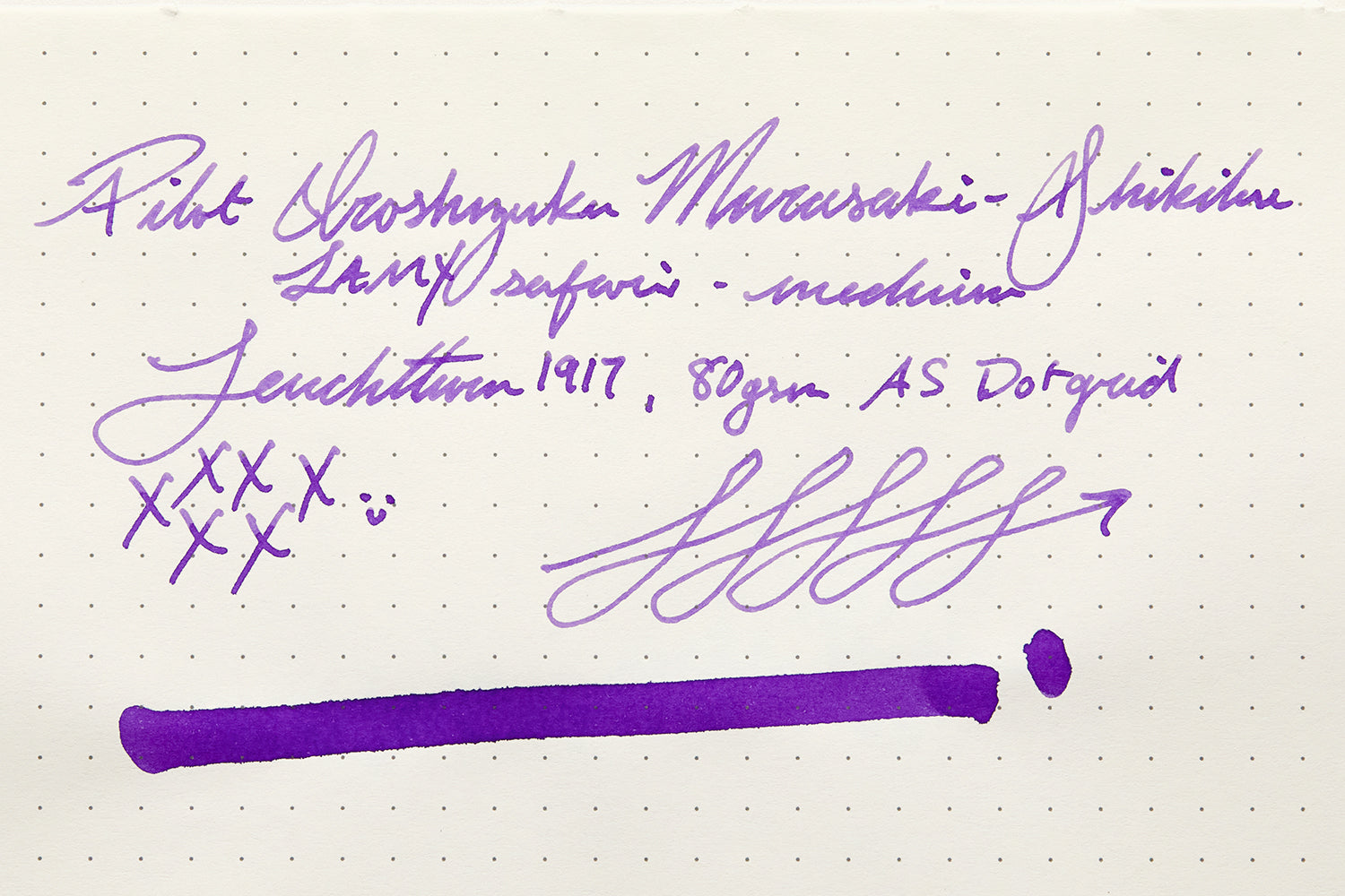 Pilot Iroshizuku Murasaki-shikibu - Ink Sample