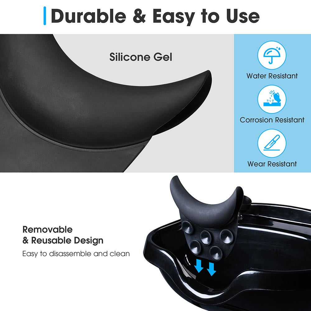 Yescom Neck Rest Gripper Shampoo Basin Durable Gel