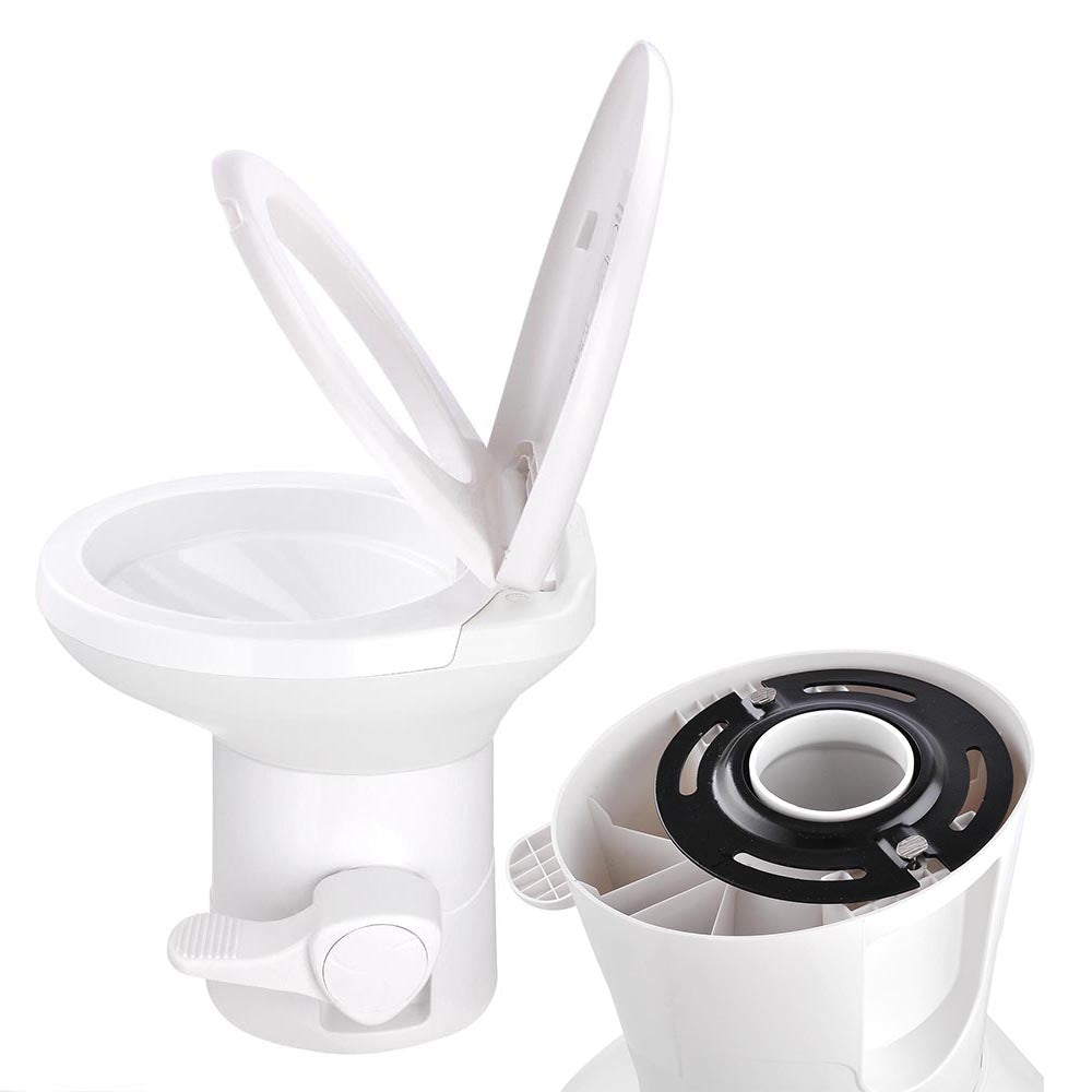 Yescom 20 RV Toilet Gravity Flush High Profile HDPE Travel