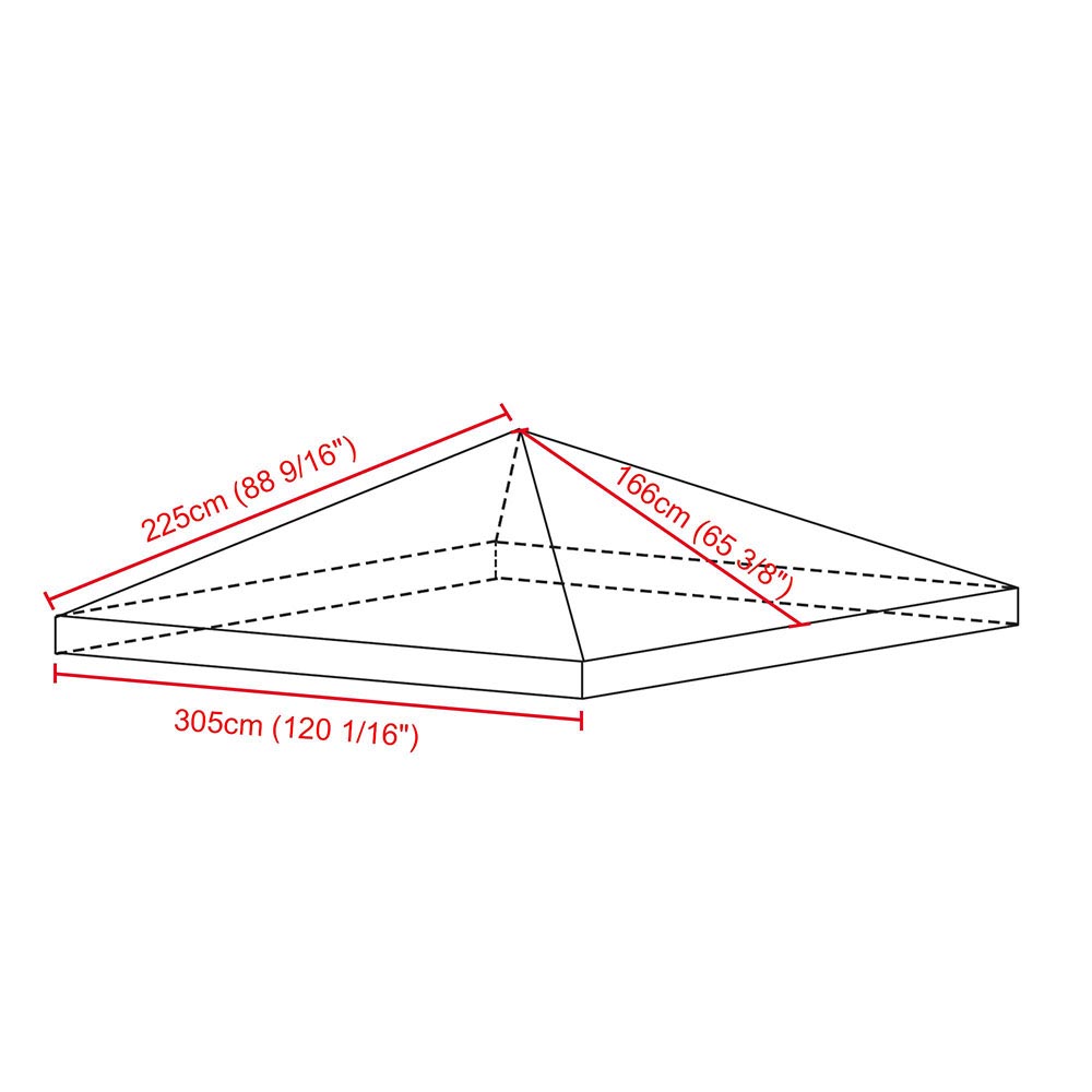 Yescom 10' x 10' Universal Gazebo Canopy Replacement Top