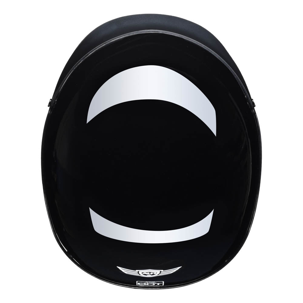 AHR RUN-C Half Helmet Glossy Black Chopper Motorcycle Helmet DOT