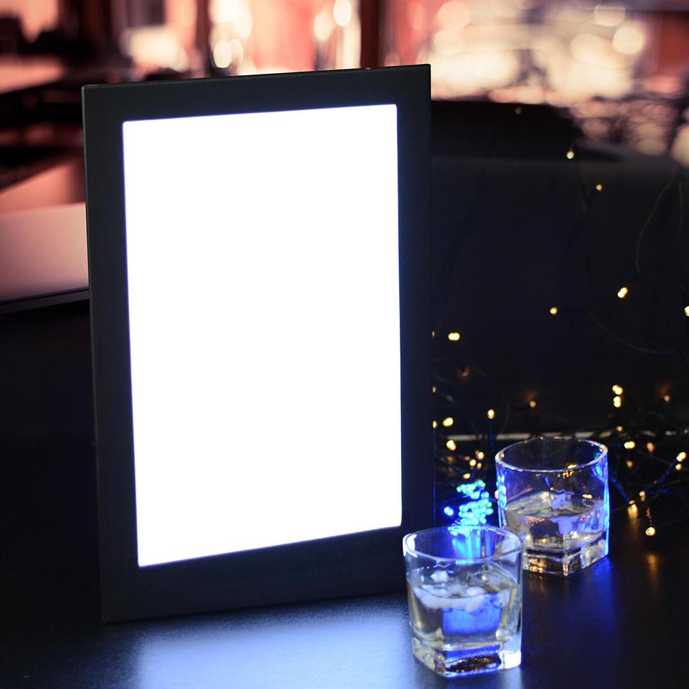 Yescom LED Back Lit Check Presenter Leather Menu Holder 8.5x14in