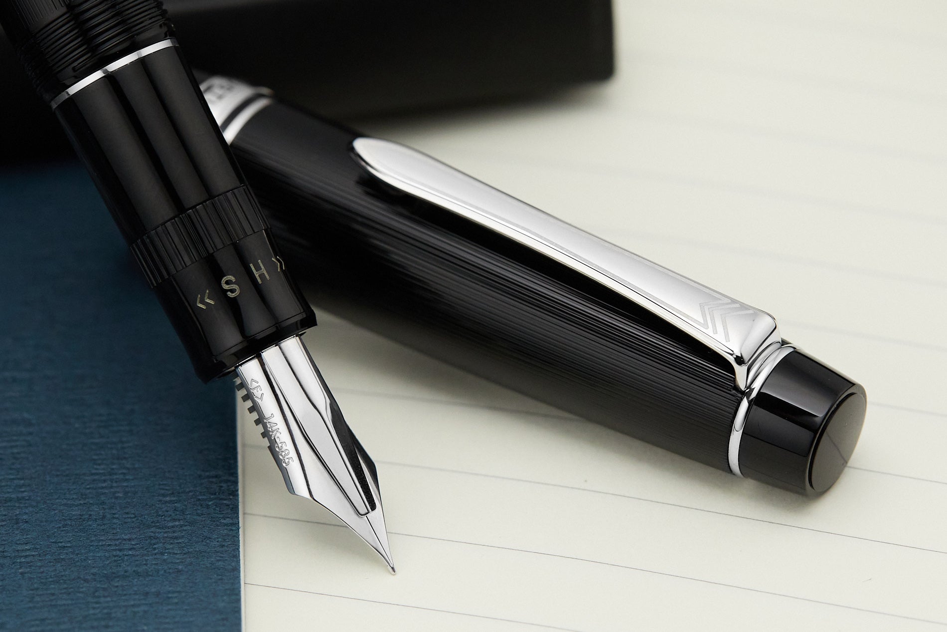 Pilot Justus 95 Fountain Pen - Black/Rhodium