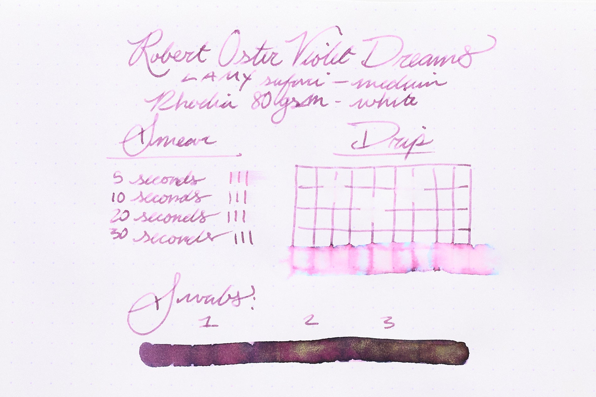 Robert Oster Violet Dreams - Ink Sample