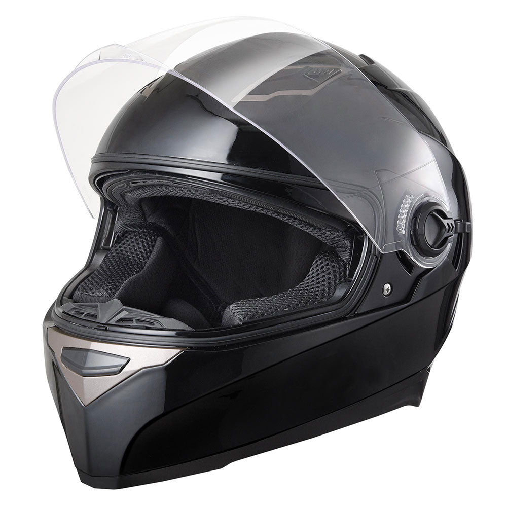 AHR DOT Motorcycle Helmet Full Face Dual Visors Black