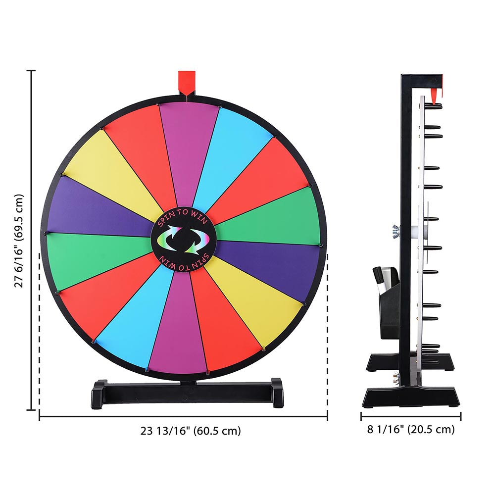 WinSpin 24 Tabletop Prize Wheel Colorful Dry Erase