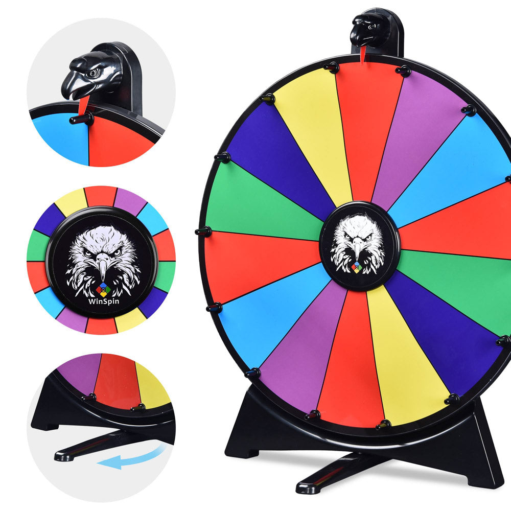 WinSpin 20 Prize Wheel Tabletop Lay Flat with Bald Eagle