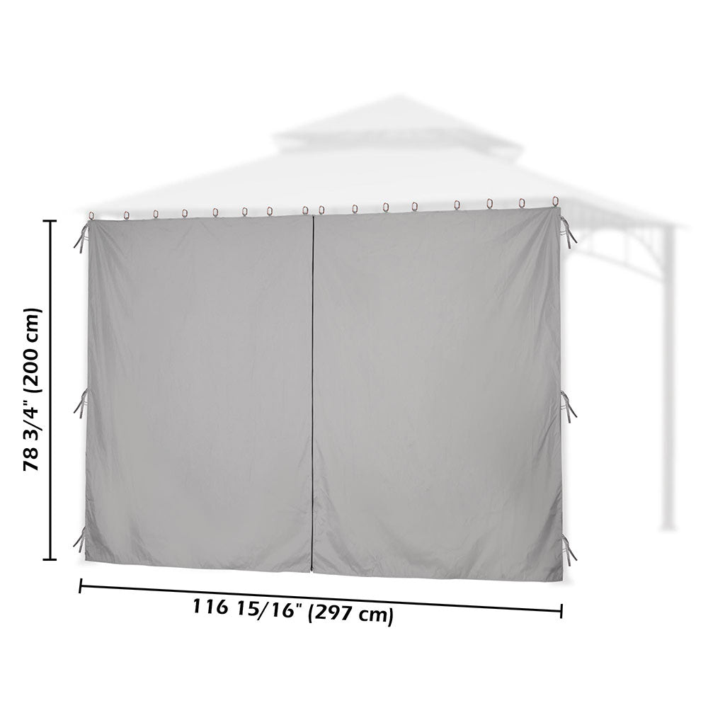 Yescom Gazebo Curtain 10x10ft Privacy Zip Side CPAI-84