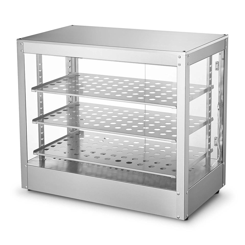 Yescom Pizza Food Warmer Commercial Countertop Display Case 3-Tier 27x15x24