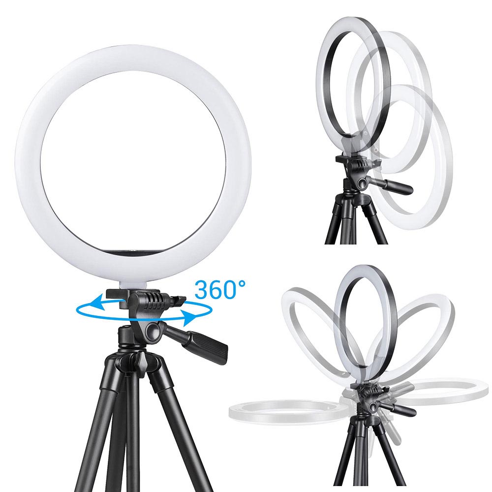 Yescom 10 Ring Light w/ Stand Angeleye Photo Video Social Lighting