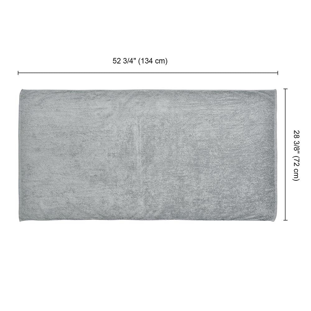 Yescom 28x53 Bath Towel Grey 380Gsm Ring Spun Cotton Hotel