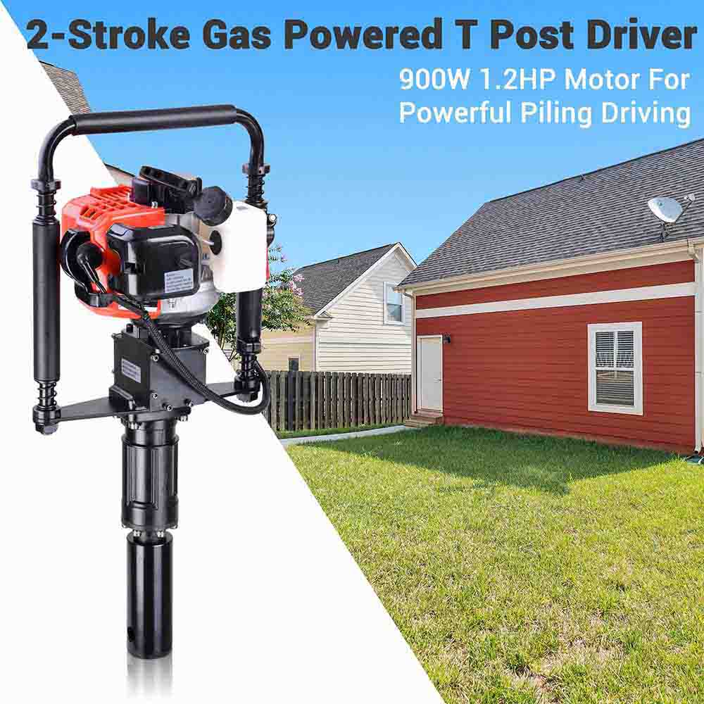 Yescom 900W 32.7cc 2-stroke T-Posts Gas Powered Petrol Pile Driver w/ EPA