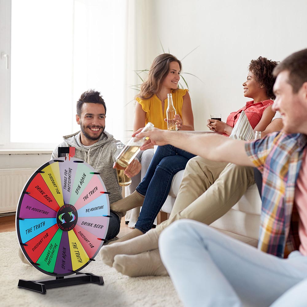 WinSpin 24 Tabletop Prize Wheel Colorful Dry Erase