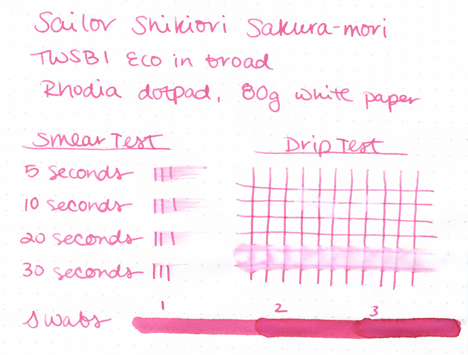 Sailor Shikiori Sakura-mori - Ink Sample