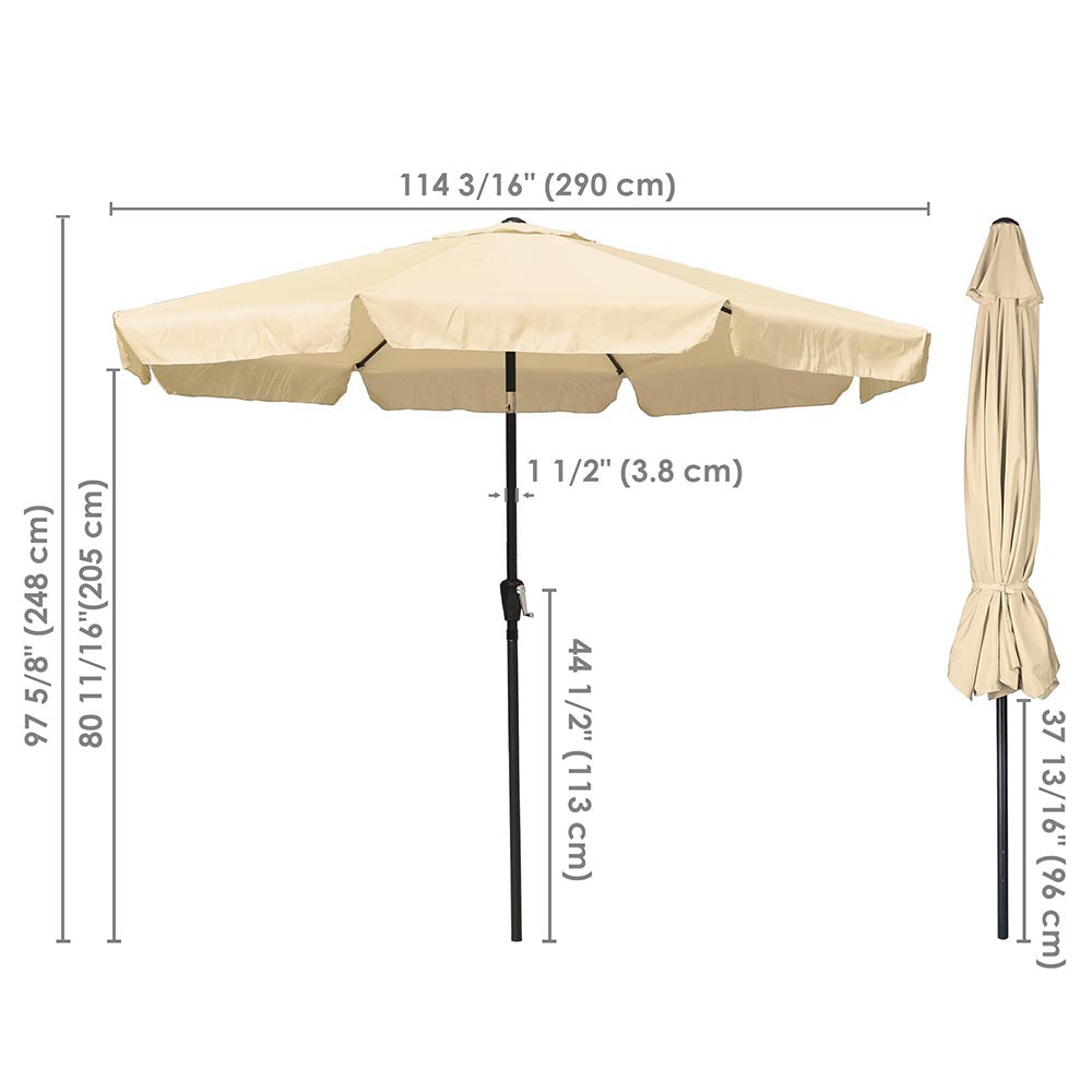 Yescom 10ft Patio Outdoor Market Umbrella Tilt Multiple Colors