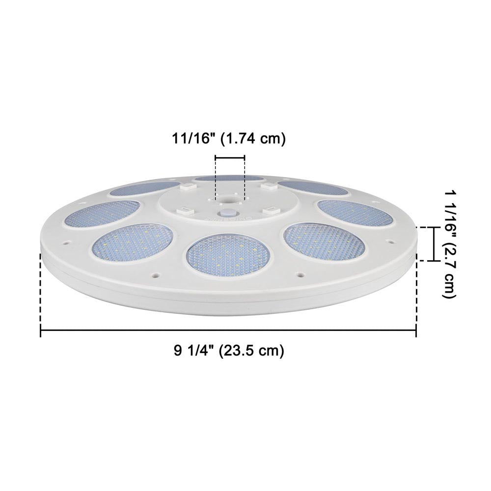 Yescom Solar Flagpole Light Topper Hole 11/16 136LED