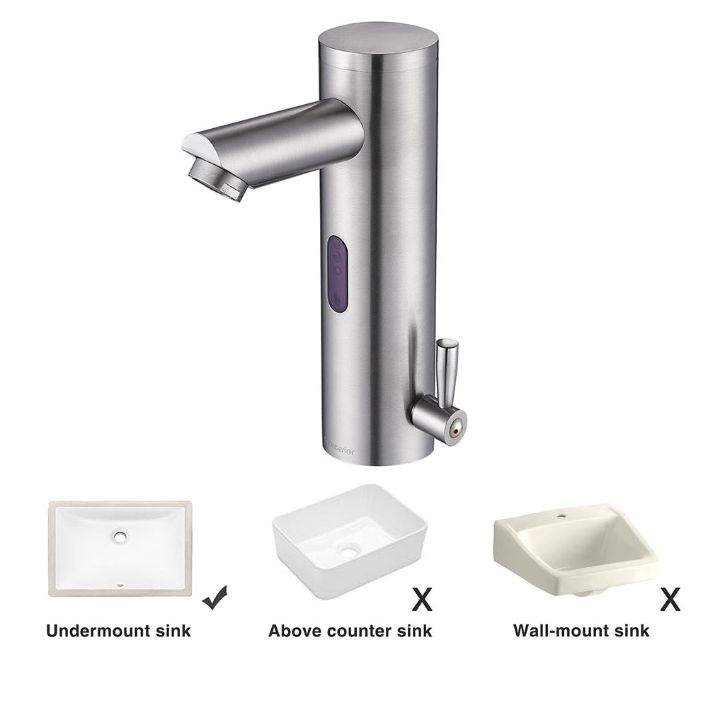 Aquaterior Touchless Lavatory Sink Faucet Hot & Cold 8