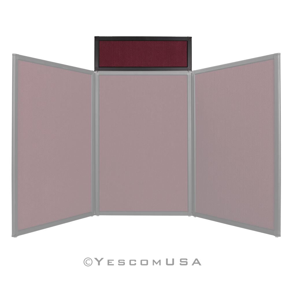 Yescom Trade Show Display Folding Board Header Burgundy