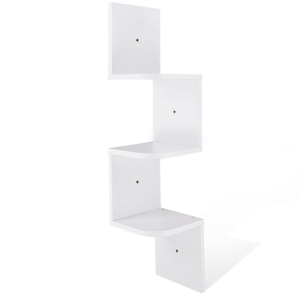 Yescom Corner Wall Shelf Wooden Floating Shelves 3 Tiers