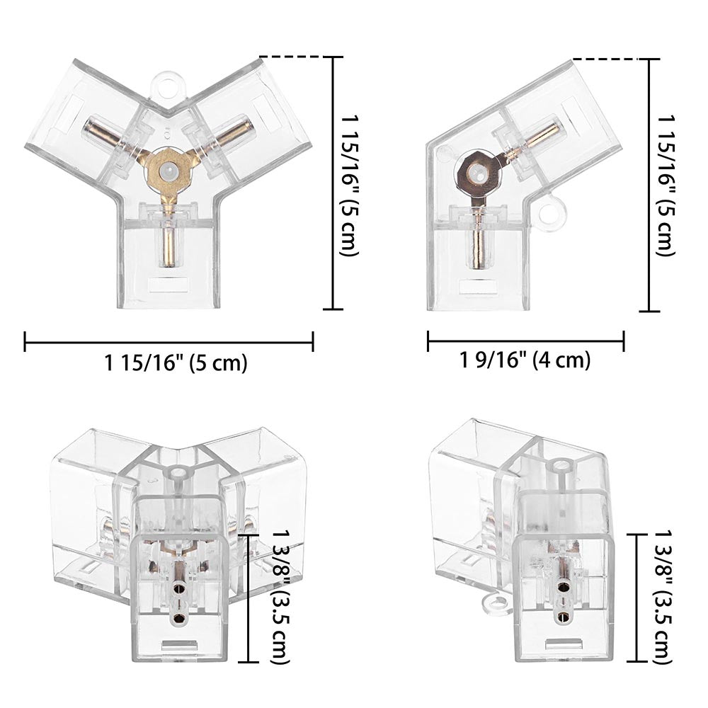 Yescom Hexagon Garage Light Connectors(Y+2-Way)