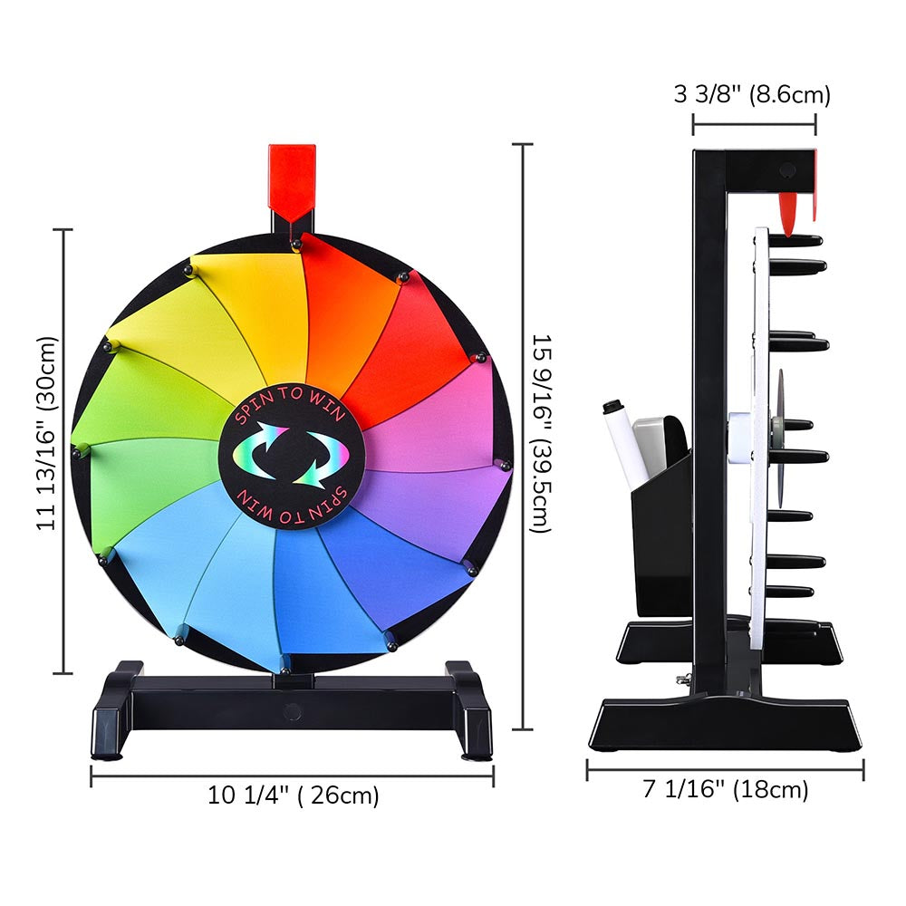 WinSpin 12 Wall Mounted and Tabletop Prize Wheel 12 Slots