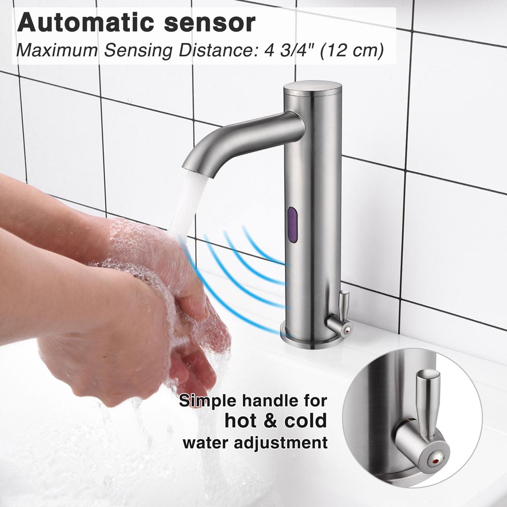 Aquaterior Touchless Lavatory Sink Faucet Hot & Cold 10