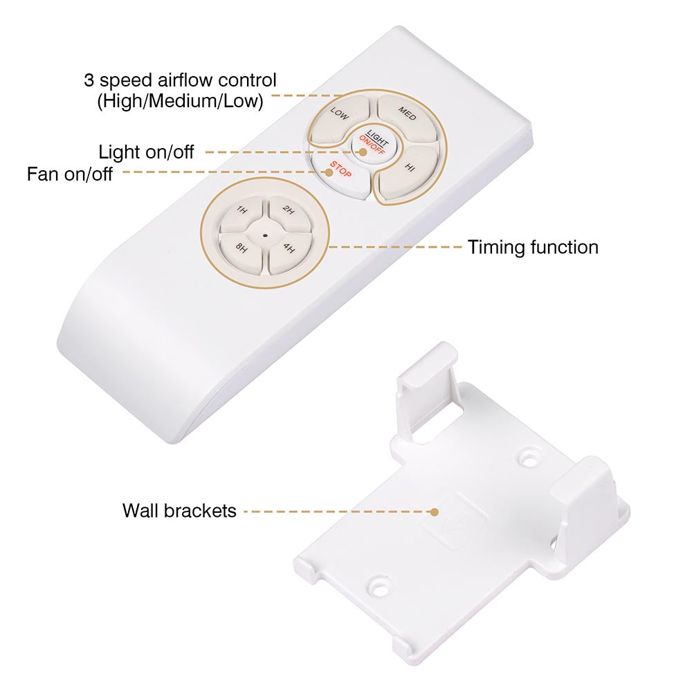 Yescom 52 Ceiling Fan with LED Light & Remote 3 Blades