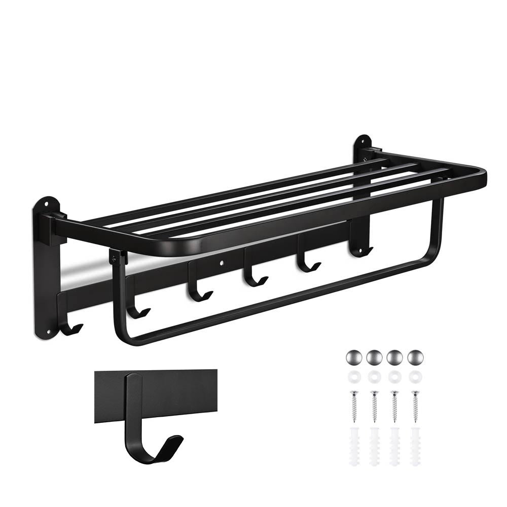 Yescom 23 Stainless Steel Towel Shelf Rack Wall-Mounted Towel Holder