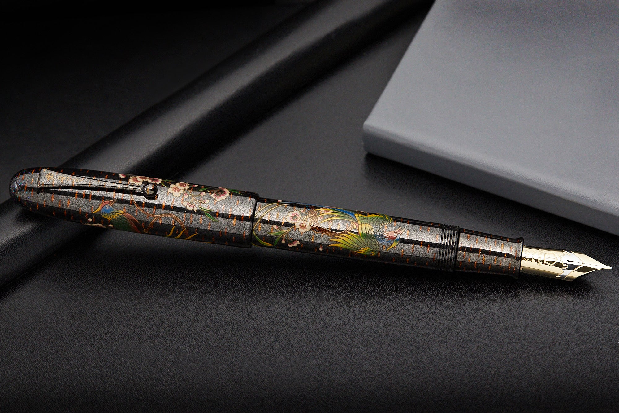 Namiki Emperor Maki-e Fountain Pen - Rakucho Birds and Weeping Cherry Blossom