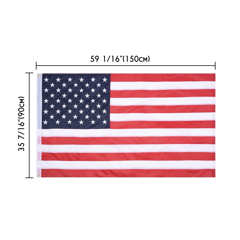 Yescom American National Flag Embroidered Star Stripe