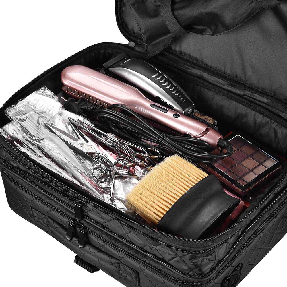 Yescom Portable Makeup Artist Soft Train Bag Case 16x11x7