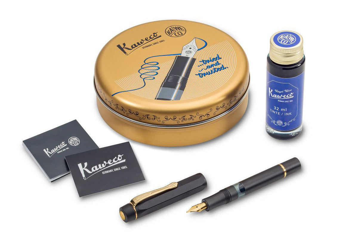 Kaweco AL Sport Piston Fill Fountain Pen Starter Set - Black