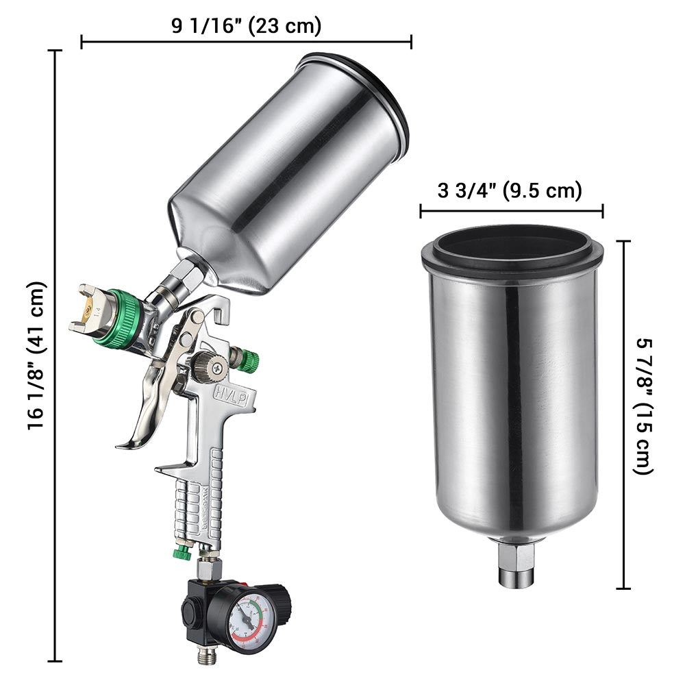 Yescom Automotive Paint Sprayer Gavity Feed HVLP Spray 2.5mm