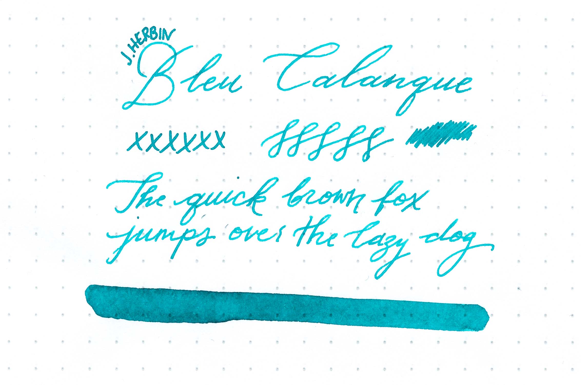 Jacques Herbin Bleu Calanque - Ink Sample