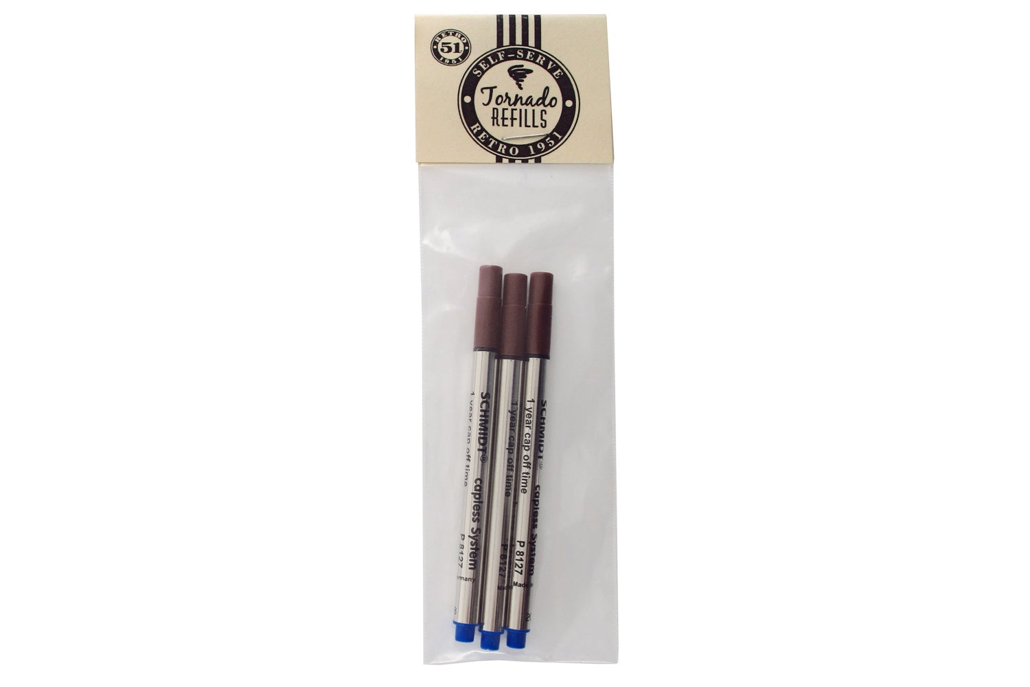 Retro 51 Rollerball Refills - Blue, 3-Pack