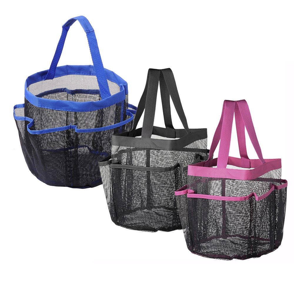 Aquaterior 8 Pocket Portable Shower Mesh Caddy Tote Bag Handle