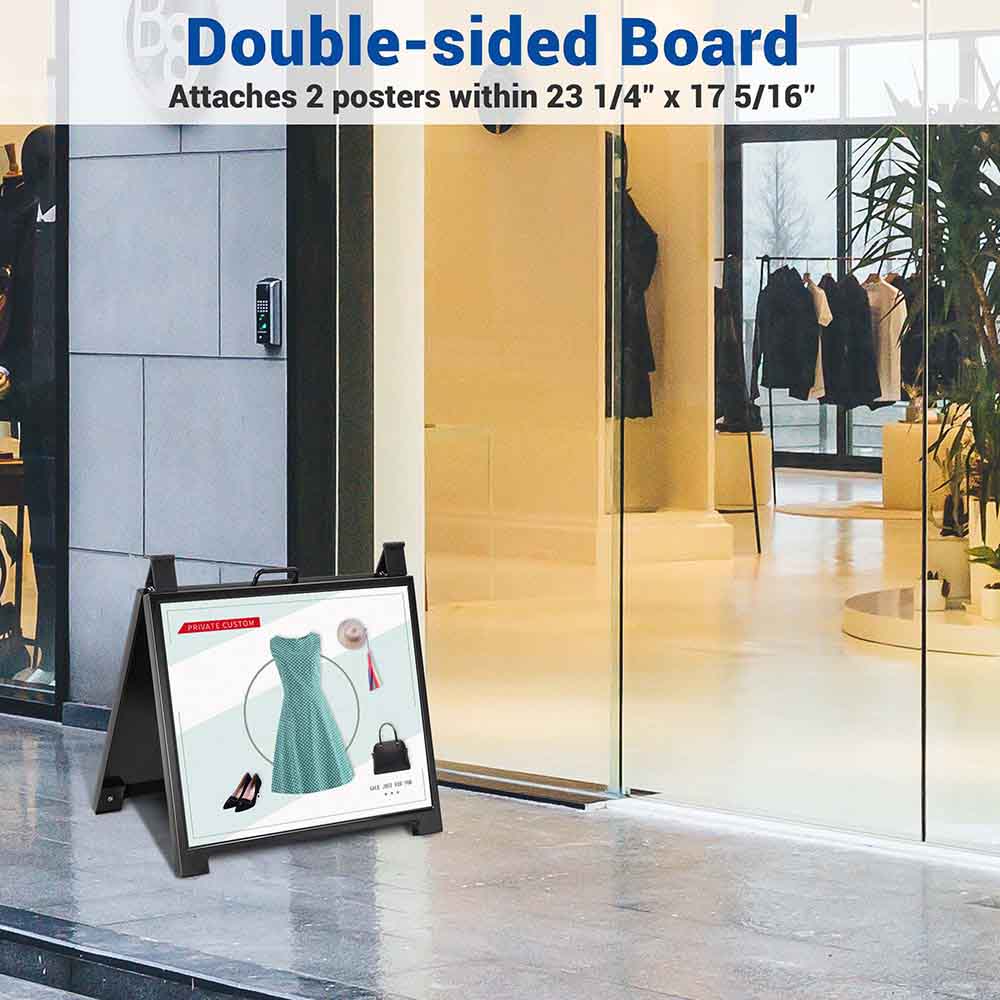 Yescom Dual-Side A Frame Sign Sidewalk 23 x 17 inch Poster Size